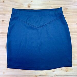 Free People Black Bodycon Mini‎ Skirt Size S Stretch Soft Basic Essential